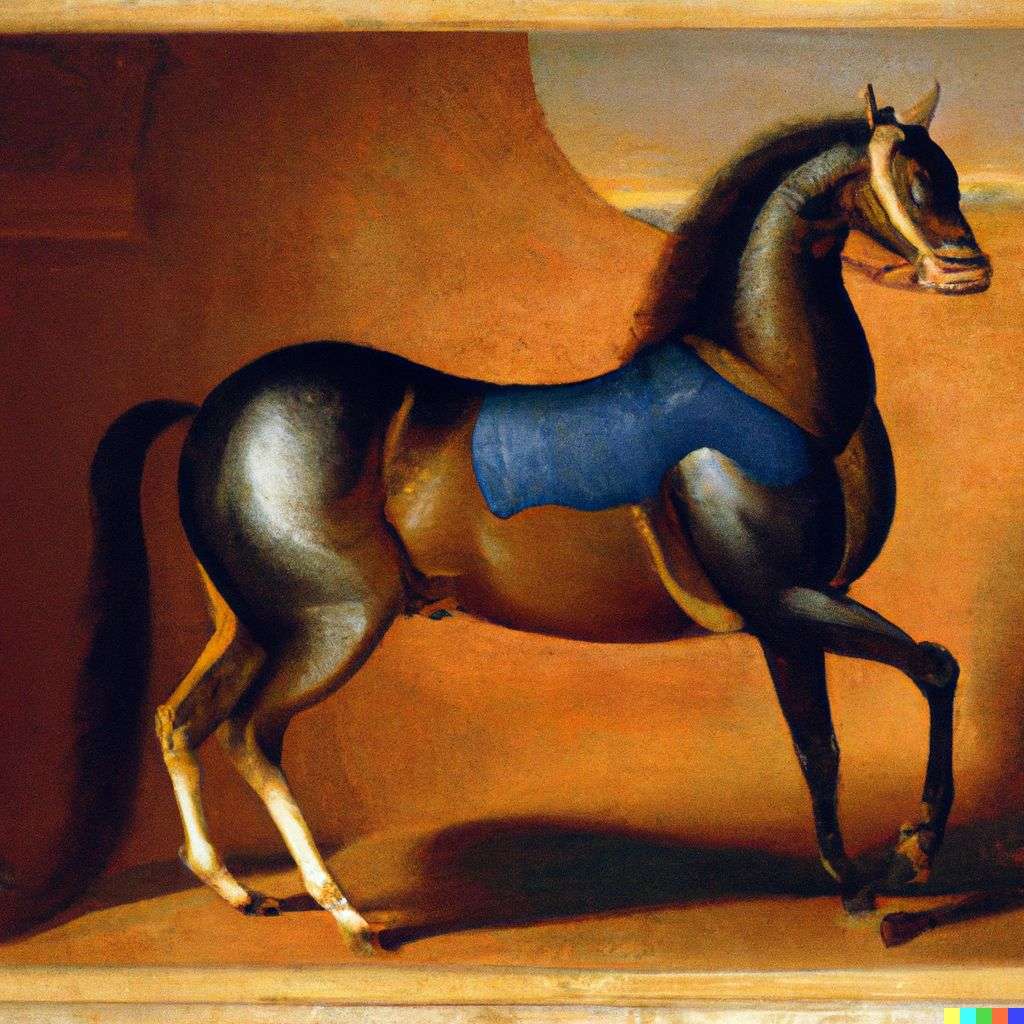 a horse, painting from the 16th century
